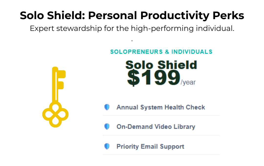 Solo Shield: Personal Productivity Perks