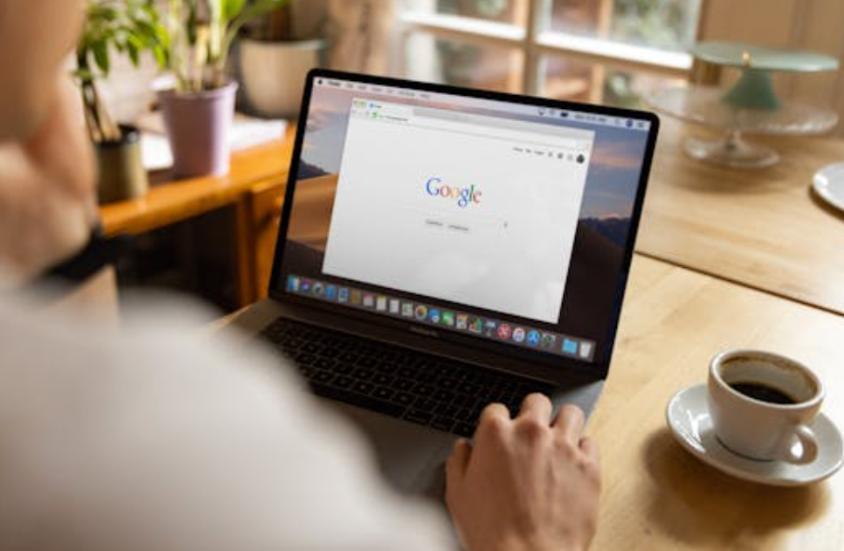 Google on a laptop